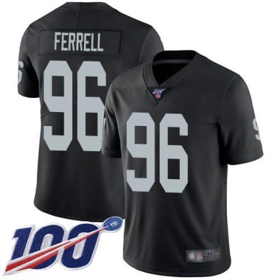 Nike Las Vegas Raiders #96 Clelin Ferrell Black Team Color Stitched NFL 100th Season Vapor Limited Jersey