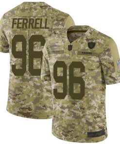 Nike Las Vegas Raiders #96 Clelin Ferrell Camo Stitched NFL Limited 2018 Salute To Service Jersey