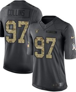 Nike Las Vegas Raiders #97 Maliek Collins Black Stitched NFL Limited 2016 Salute to Service Jersey