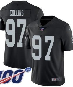 Nike Las Vegas Raiders #97 Maliek Collins Black Team Color Stitched NFL 100th Season Vapor Untouchable Limited Jersey