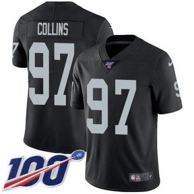 Nike Las Vegas Raiders #97 Maliek Collins Black Team Color Stitched NFL 100th Season Vapor Untouchable Limited Jersey