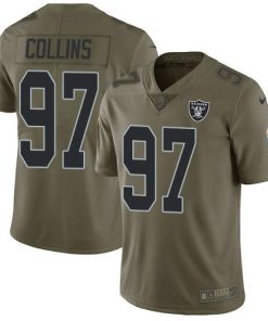 Nike Las Vegas Raiders #97 Maliek Collins Olive Stitched NFL Limited 2017 Salute To Service Jersey