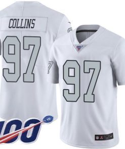 Nike Las Vegas Raiders #97 Maliek Collins White Stitched NFL Limited Rush 100th Season Jersey