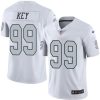 Nike Las Vegas Raiders #99 Arden Key White Stitched NFL Limited Rush Jersey