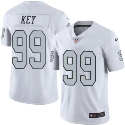 Nike Las Vegas Raiders #99 Arden Key White Stitched NFL Limited Rush Jersey