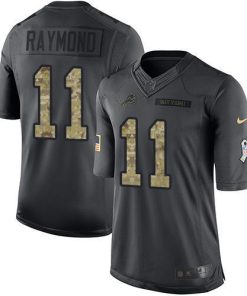 Nike Lions #11 Kalif Raymond Black Stitched NFL Limited Rush Jersey