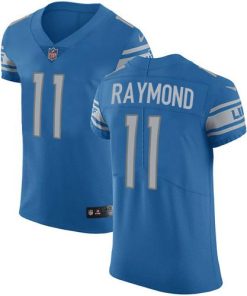 Nike Lions #11 Kalif Raymond Blue Team Color Stitched NFL Vapor Untouchable Elite Jersey