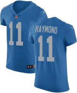 Nike Lions #11 Kalif Raymond Blue Throwback Stitched NFL Vapor Untouchable Elite Jersey