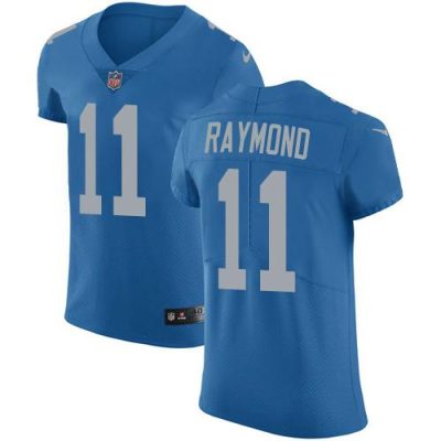 Nike Lions #11 Kalif Raymond Blue Throwback Stitched NFL Vapor Untouchable Elite Jersey