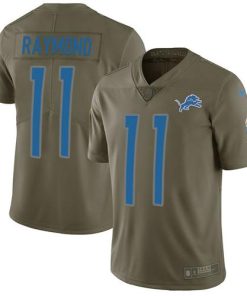 Nike Lions #11 Kalif Raymond Olive Stitched NFL Limited 2017 Salute To Service Jersey