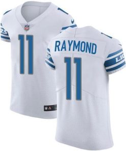 Nike Lions #11 Kalif Raymond White Stitched NFL New Elite Jersey