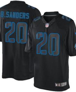 Nike Lions #20 Barry Sanders Black Stitched NFL Impact Limited Jersey