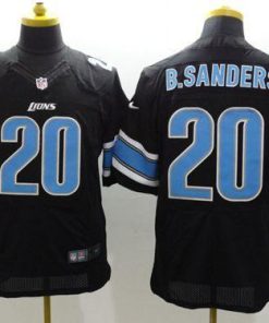 Nike Lions #20 Barry Sanders Black Alternate Stitched NFL Elite Jersey
