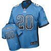 Nike Lions #20 Barry Sanders Blue Team Color Stitched NFL Elite Drift Fashion Jersey