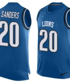Nike Lions #20 Barry Sanders Blue Team Color Stitched NFL Limited Tank Top Jersey