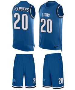 Nike Lions #20 Barry Sanders Blue Team Color Stitched NFL Limited Tank Top Suit Jersey