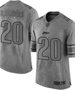 Nike Lions #20 Barry Sanders Gray Stitched NFL Limited Gridiron Gray Jersey