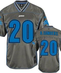 Nike Lions #20 Barry Sanders Grey Stitched NFL Elite Vapor Jersey