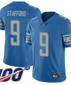 Nike Lions #9 Jameson Williams Blue Team Color Stitched NFL 100th Season Vapor Untouchable Limited Jersey