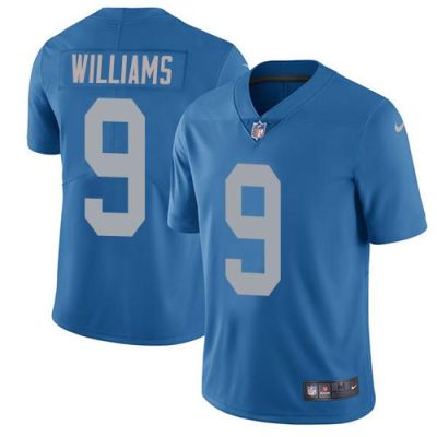 Nike Lions #9 Jameson Williams Blue Throwback Stitched NFL Vapor Untouchable Limited Jersey