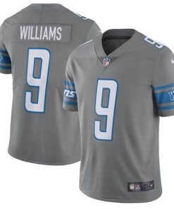Nike Lions #9 Jameson Williams Gray Stitched NFL Limited Rush Jersey