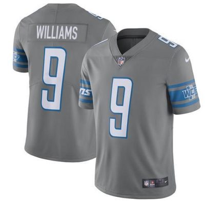 Nike Lions #9 Jameson Williams Gray Stitched NFL Limited Rush Jersey