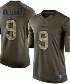 Nike Lions #9 Jameson Williams Green Stitched NFL Limited 2015 Salute To Service Jersey