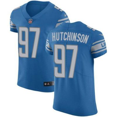 Nike Lions #97 Aidan Hutchinson Blue Team Color Stitched NFL Vapor Untouchable Elite Jersey
