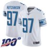 Nike Lions #97 Aidan Hutchinson White Stitched NFL 100th Season Vapor Untouchable Limited Jersey