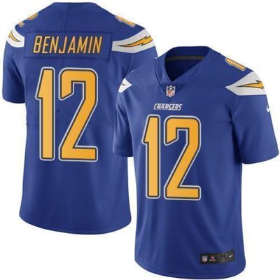 Nike Los Angeles Chargers #12 Travis Benjamin Electric Blue Stitched NFL Limited Rush Jersey