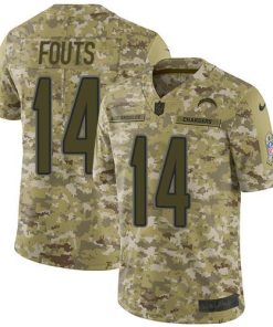 Nike Los Angeles Chargers #14 Dan Fouts Camo Stitched NFL Limited 2018 Salute To Service Jersey