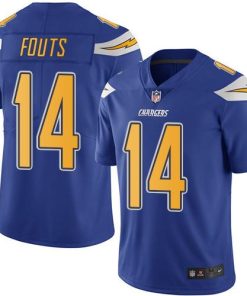 Nike Los Angeles Chargers #14 Dan Fouts Electric Blue Stitched NFL Limited Rush Jersey