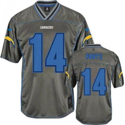 Nike Los Angeles Chargers #14 Dan Fouts Grey Stitched NFL Elite Vapor Jersey