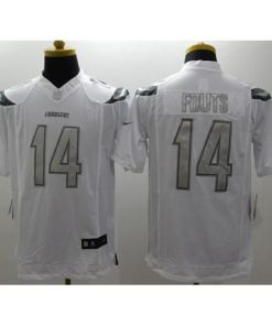 Nike Los Angeles Chargers #14 Dan Fouts White Stitched NFL Limited Platinum Jersey