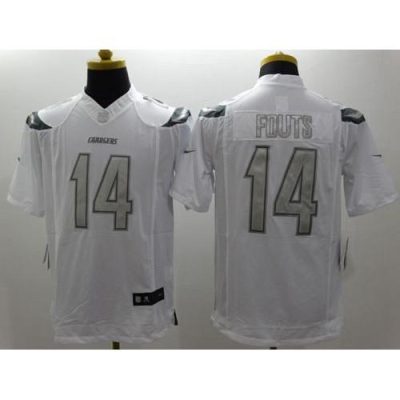 Nike Los Angeles Chargers #14 Dan Fouts White Stitched NFL Limited Platinum Jersey