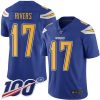 Nike Los Angeles Chargers #17 Philip Rivers Electric Blue Stitched NFL Limited Rush 100th Season Jersey