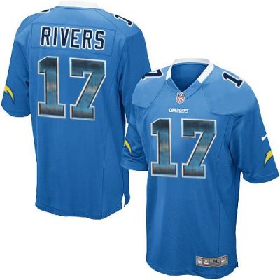 Nike Los Angeles Chargers #17 Philip Rivers Electric Blue Alternate Stitched NFL Limited Strobe Jersey