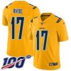 Nike Los Angeles Chargers #17 Philip Rivers Gold Stitched NFL Limited Inverted Legend 100th Season Jersey