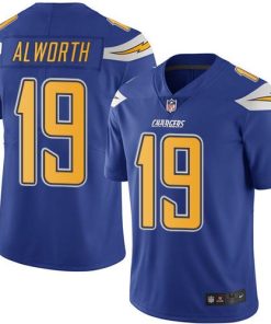 Nike Los Angeles Chargers #19 Lance Alworth Electric Blue Stitched NFL Limited Rush Jersey