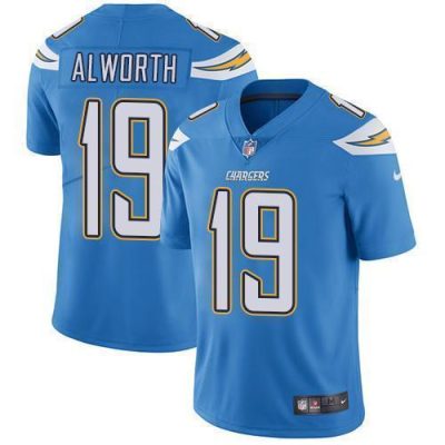 Nike Los Angeles Chargers #19 Lance Alworth Electric Blue Alternate Stitched NFL Vapor Untouchable Limited Jersey