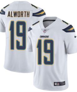 Nike Los Angeles Chargers #19 Lance Alworth White Stitched NFL Vapor Untouchable Limited Jersey