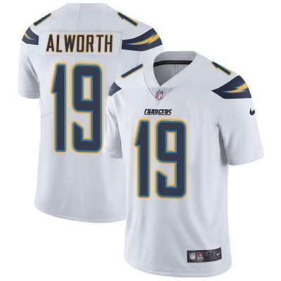 Nike Los Angeles Chargers #19 Lance Alworth White Stitched NFL Vapor Untouchable Limited Jersey
