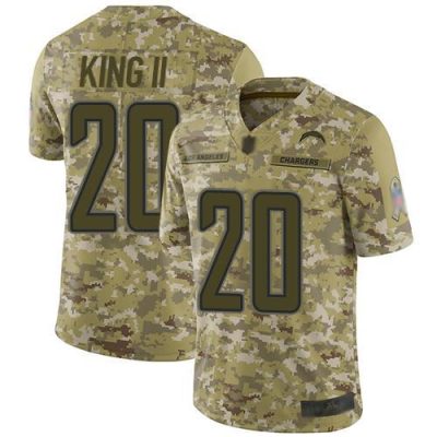 Nike Los Angeles Chargers #20 Desmond King II Camo Stitched NFL Limited 2018 Salute To Service Jersey
