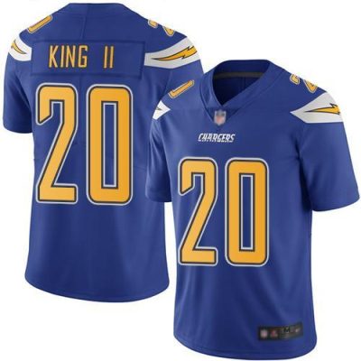 Nike Los Angeles Chargers #20 Desmond King II Electric Blue Stitched NFL Limited Rush Jersey