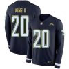 Nike Los Angeles Chargers #20 Desmond King II Navy Blue Team Color Stitched NFL Limited Therma Long Sleeve Jersey