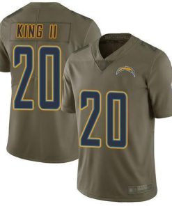 Nike Los Angeles Chargers #20 Desmond King II Olive Stitched NFL Limited 2017 Salute To Service Jersey