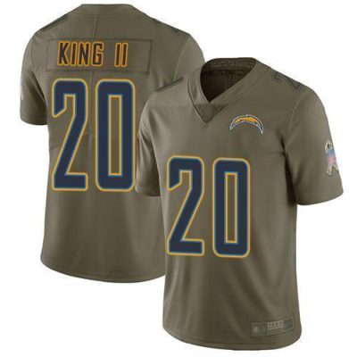 Nike Los Angeles Chargers #20 Desmond King II Olive Stitched NFL Limited 2017 Salute To Service Jersey