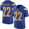 Nike Los Angeles Chargers #22 Justin Jackson Electric Blue Stitched NFL Limited Rush Jersey