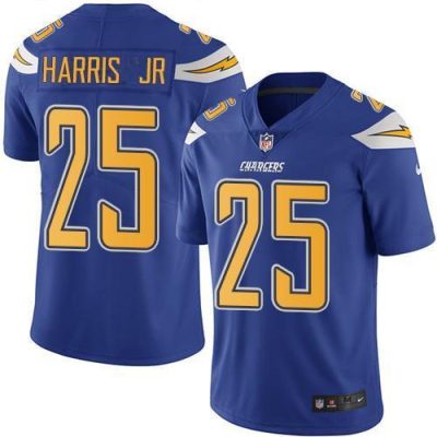 Nike Los Angeles Chargers #25 Chris Harris Jr Electric Blue Stitched NFL Limited Rush Jersey