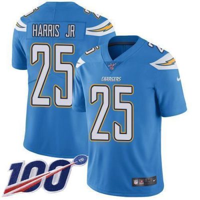 Nike Los Angeles Chargers #25 Chris Harris Jr Electric Blue Alternate Stitched NFL 100th Season Vapor Untouchable Limited Jersey